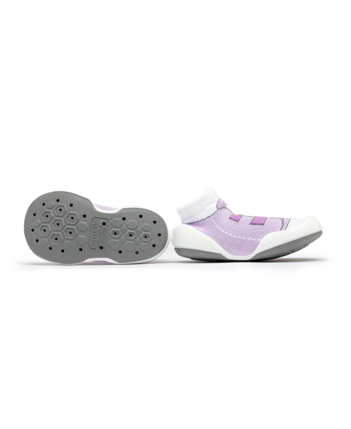Детские Komuello Infant Girl Breathable Washable Non-Slip Sock Shoes Walker - Violet — фото 5