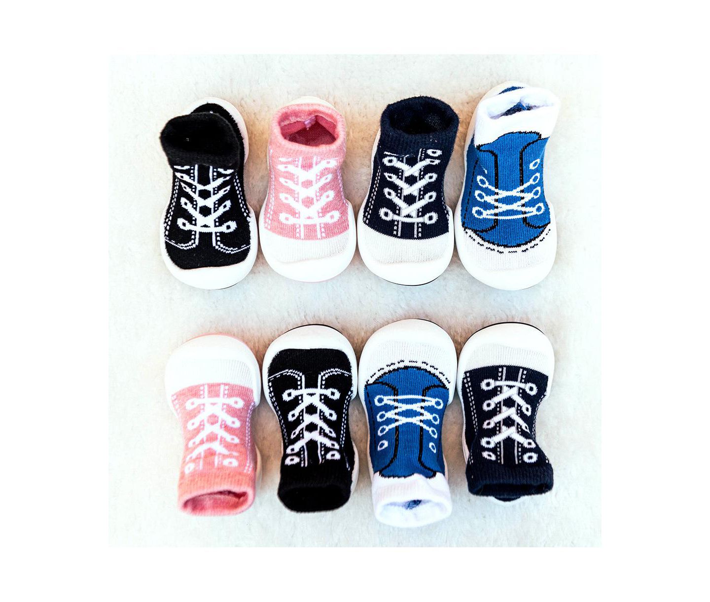 Детские кроссовки Komuello Infant Girl Boy First Walk Sock Shoes Sneakers - Blue, цвет: Синий — фото 4