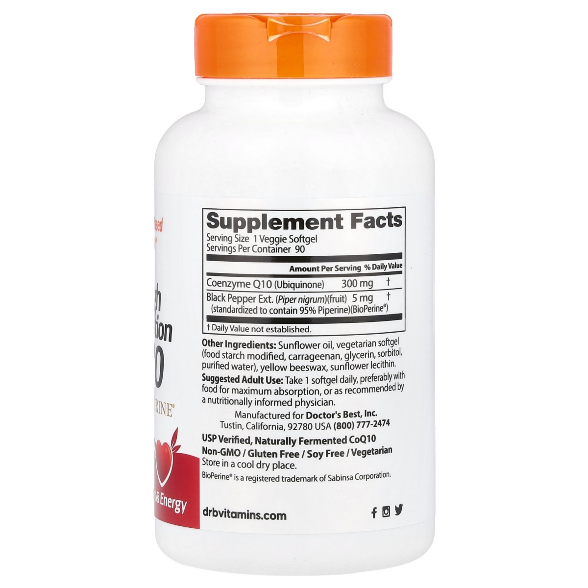 Doctor's Best High Absorption CoQ10 with BioPerine 300 mg - Veggie Softgels - Assorted Pre-pack (See Table 9