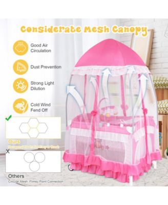 Portable Baby Playpen Crib Cradle with Carring Bag