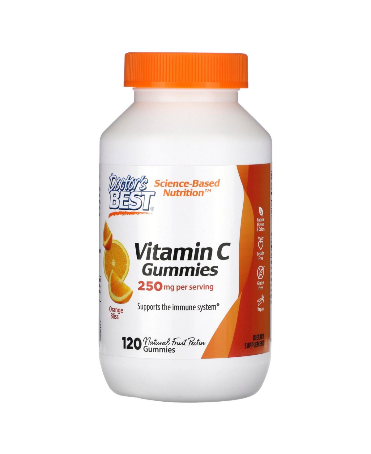 Vitamin C Gummies Orange Bliss 250 mg - 120 Gummies (125 mg per Gummy) - Assorted Pre-pack (See Table