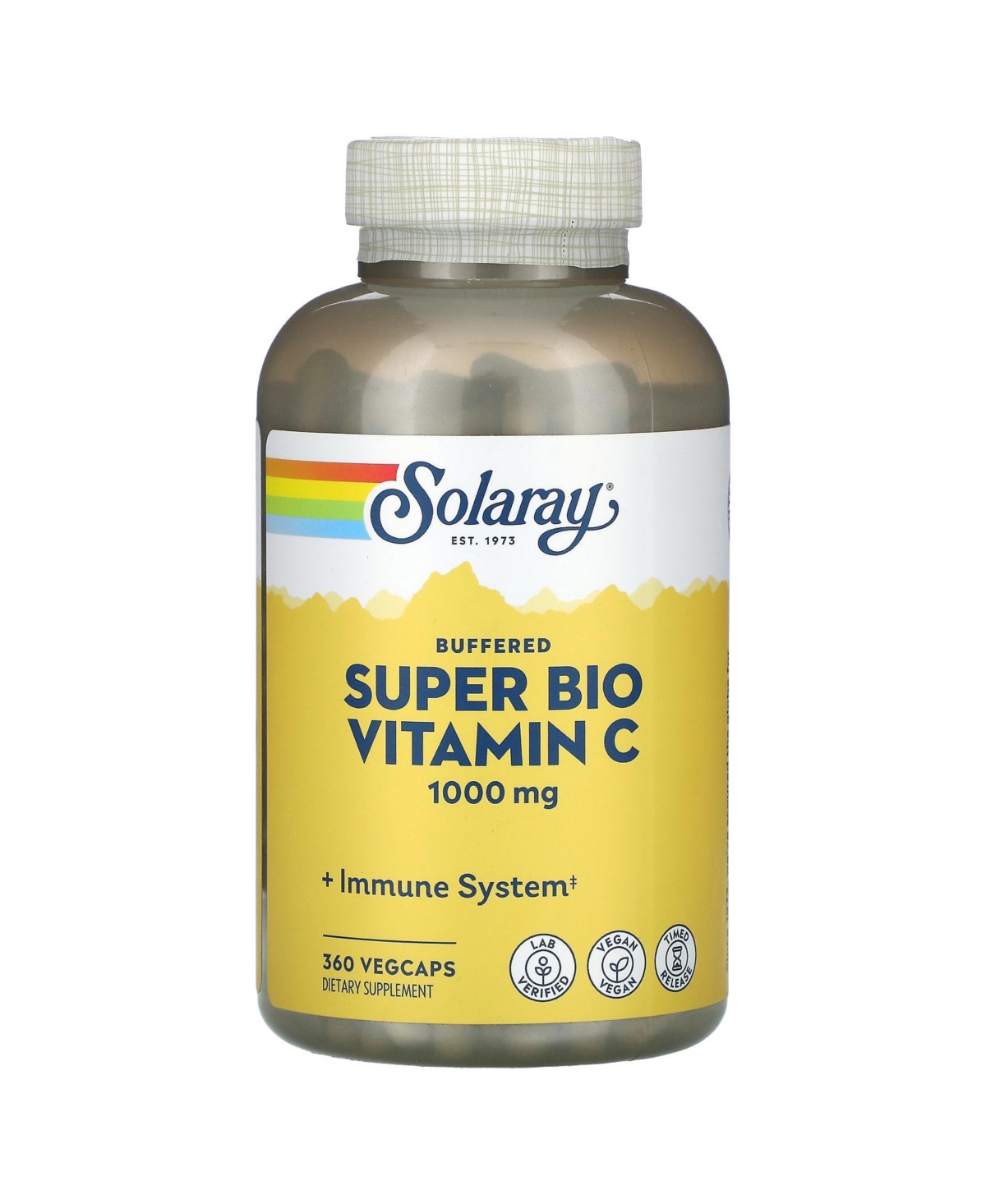 Buffered Super Bio Vitamin C 1 000 mg - 360 VegCaps (500 mg per Capsule) - Assorted Pre-pack (See Table