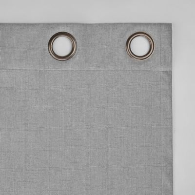 Cayden Grid Texture Draft Shield Fleece Insulated 100% Blackout Grommet Curtain Panel