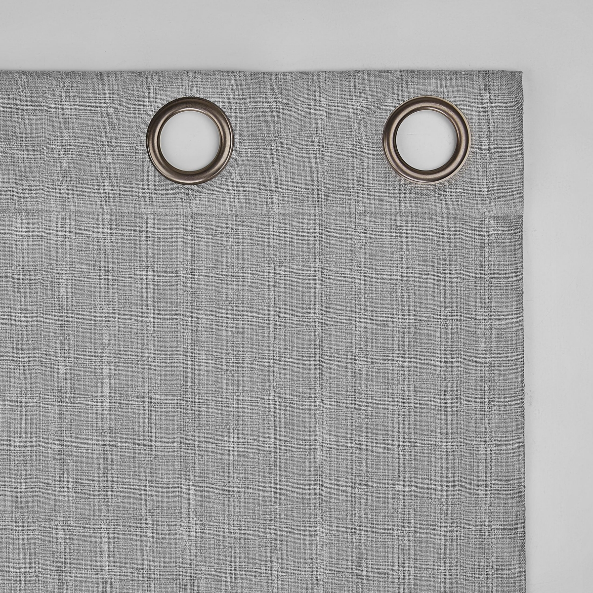 Cayden Grid Texture Draft Shield Fleece Insulated 100% Blackout Grommet Curtain Panel