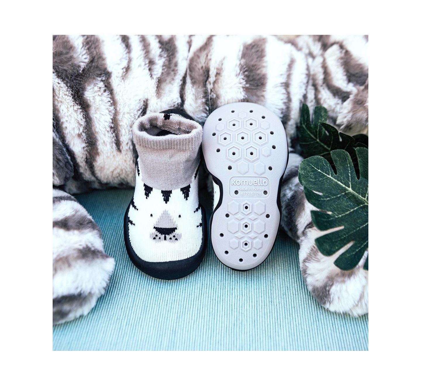 Обувь Komuello Breathable Washable Non-Slip Sock Shoes White Tiger для мальчиков-малышей — фото 7