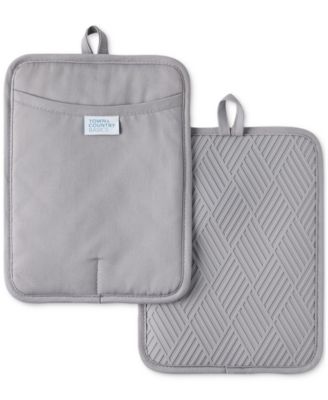 Town & Country Living - Basics Silicone Basketweave Pot Holders, Set of 2