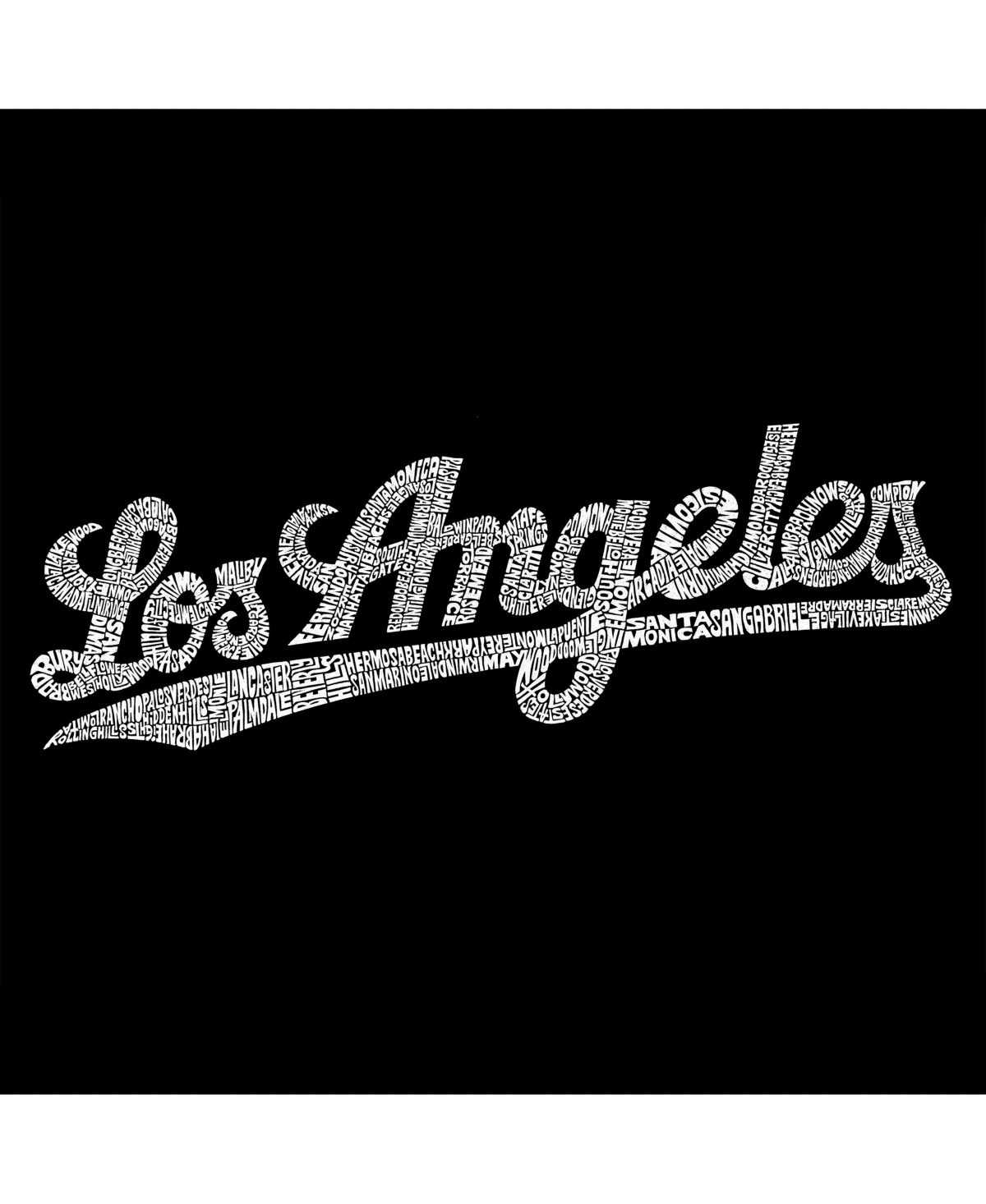 La Pop Art Boys Word Art T-shirt - Los Angeles Neighborhoods