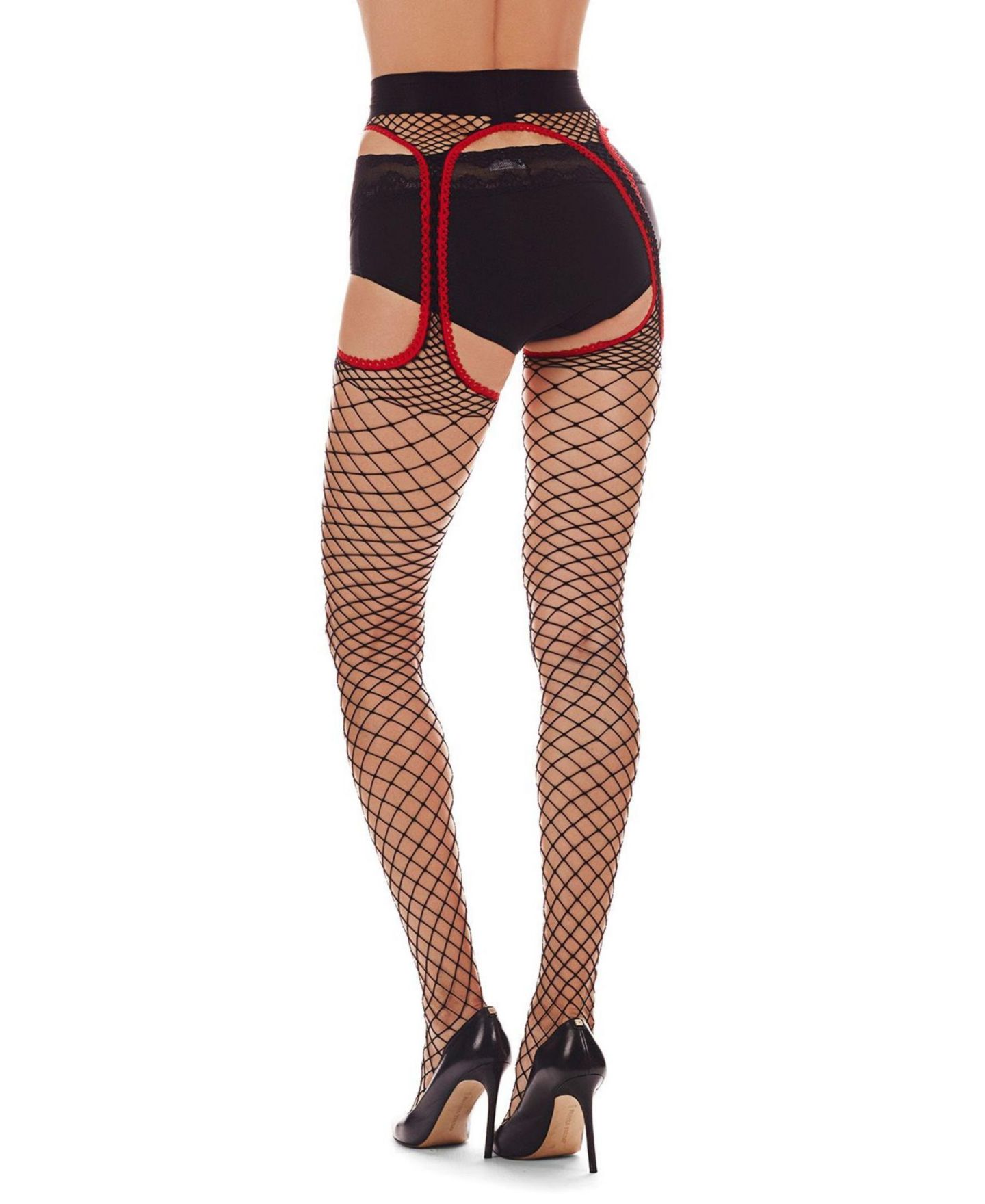 Женские колготки MeMoi Capture Me Fishnet Cutout Suspender Tight, цвет: Разноцветный — фото 3