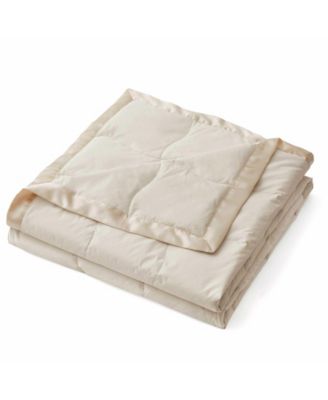 Oversized Lightweight Satin Trim Feather and Down Blanket, King