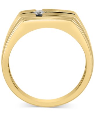 EFFY&reg; Men's Diamond East-West Cross Ring (1/6 ct. t.w.) in 14k Gold