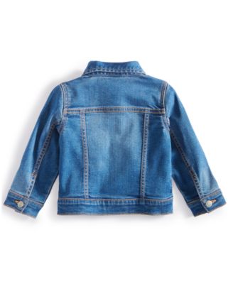 Baby Girls Ruffled-Trim Denim Jacket, Created for Macy's