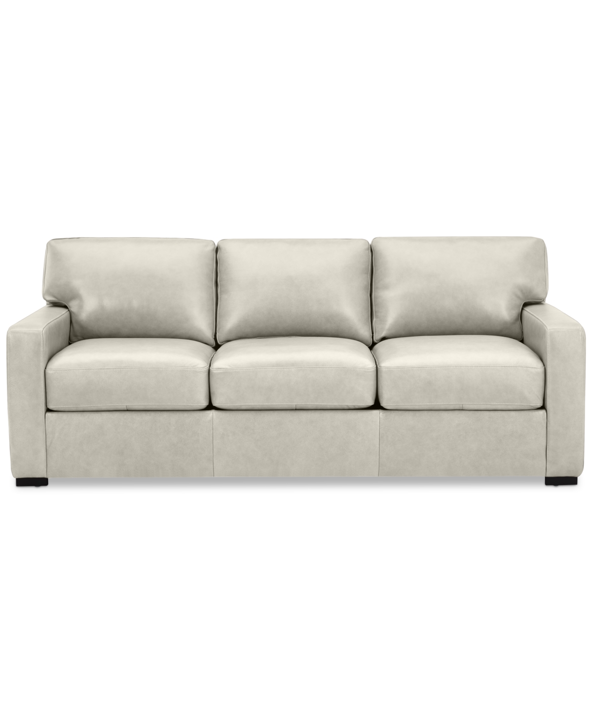 Shop Macy's Radley 86" Leather Sofa, Created For  In Coconut Milk