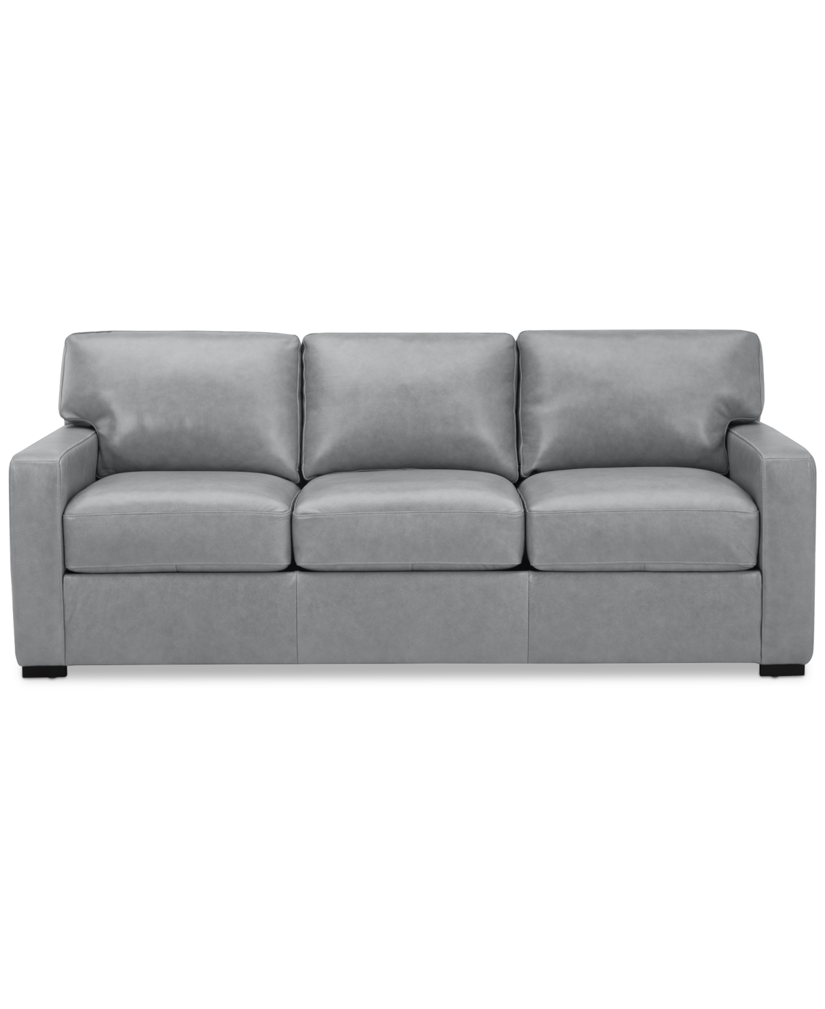 Shop Macy's Radley 86" Leather Sofa, Created For  In Light Grey