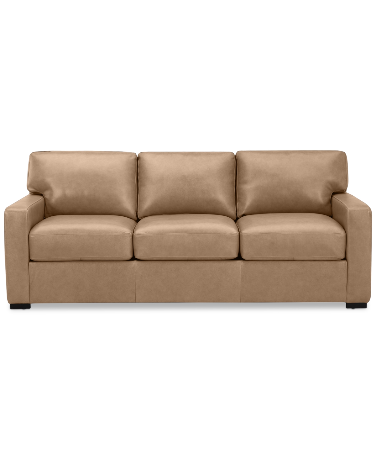 Shop Macy's Radley 86" Leather Sofa, Created For  In Light Natural