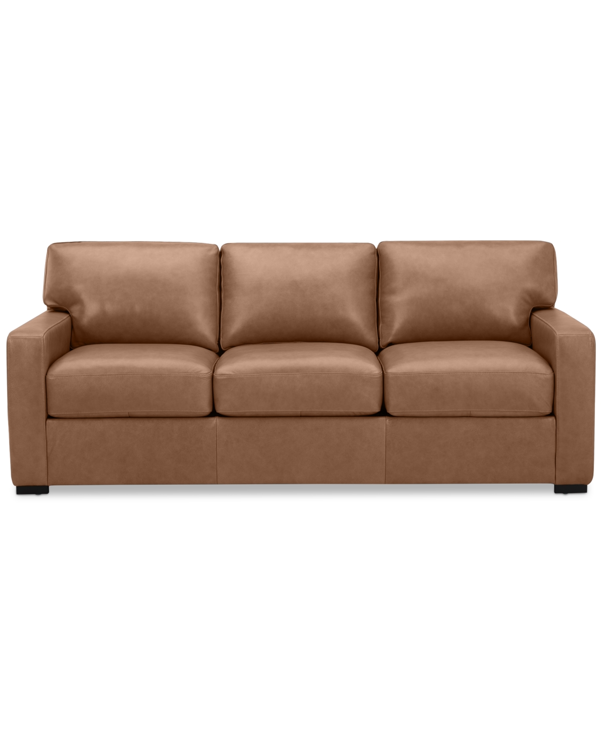 Shop Macy's Radley 86" Leather Sofa, Created For  In Light Tan