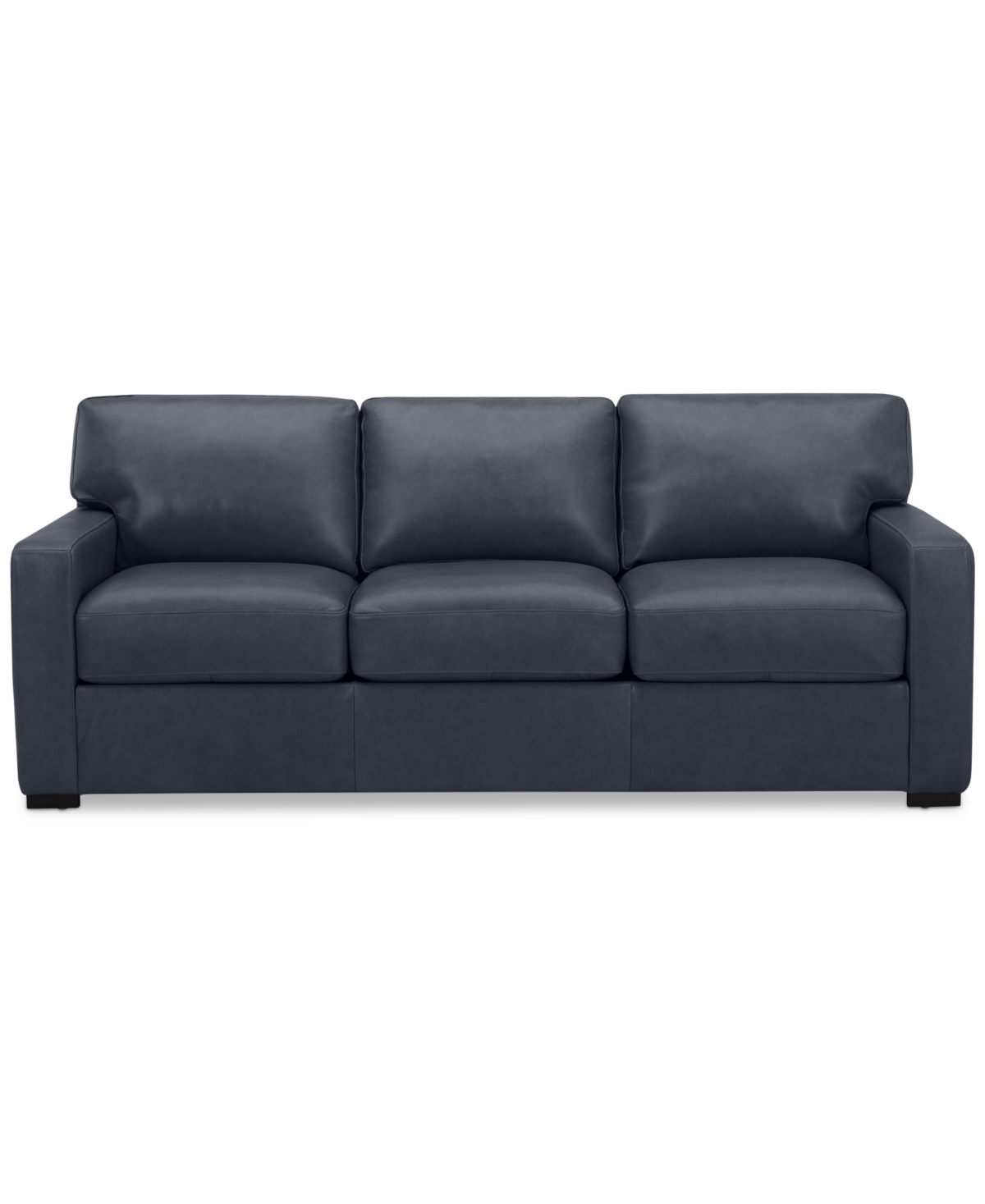 Macy's Radley 86" Leather Sofa, Created For  In Navy