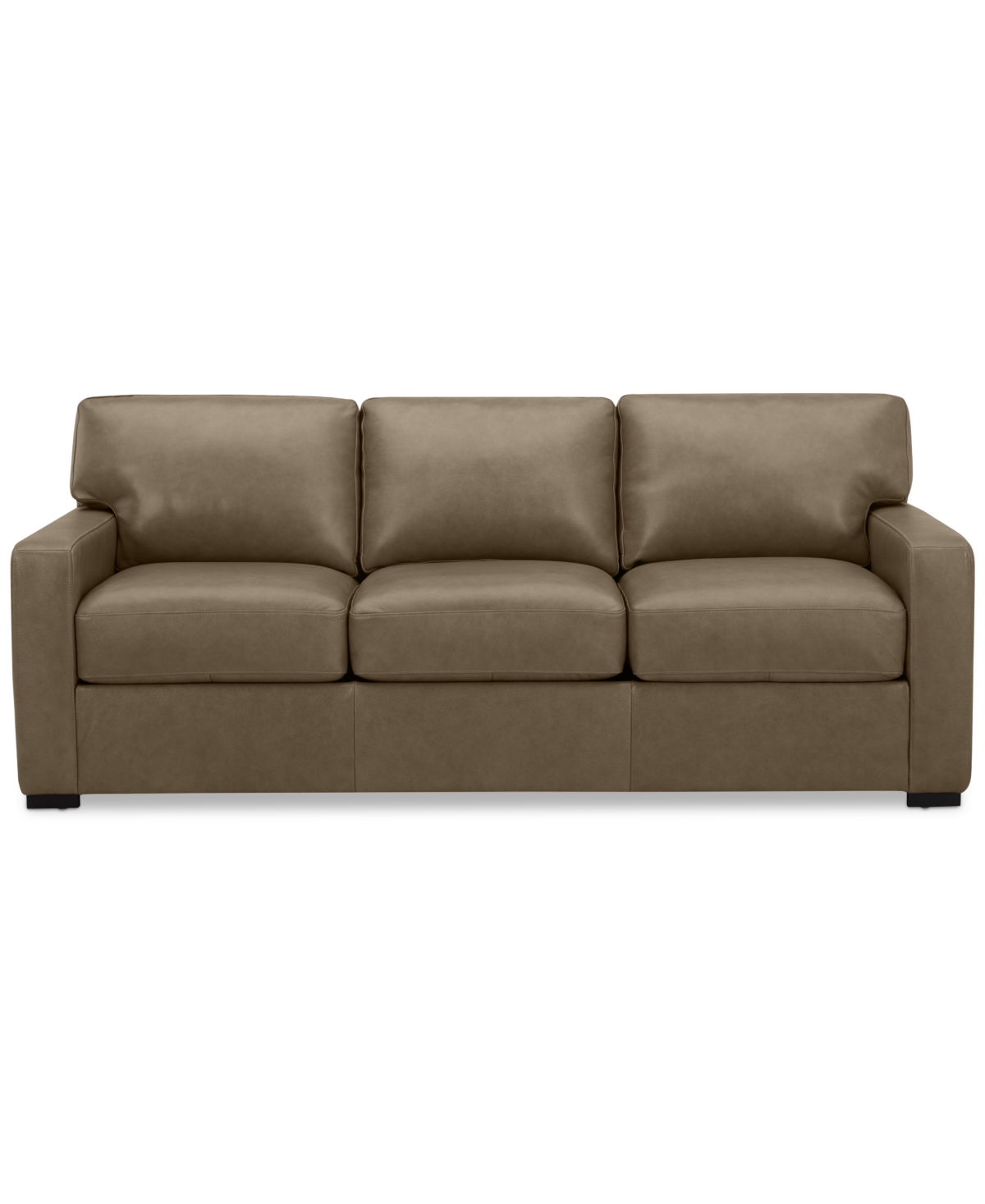 Shop Macy's Radley 86" Leather Sofa, Created For  In Sand