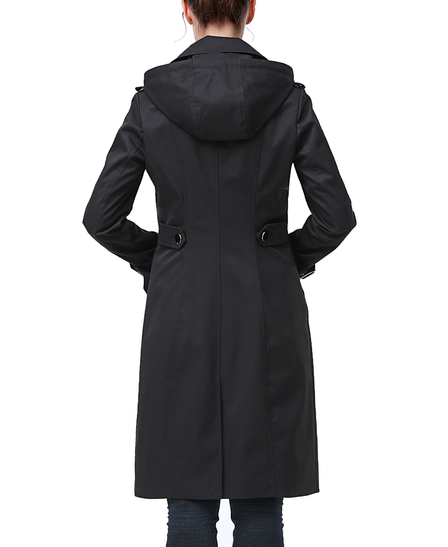 Женское пальто kimi + kai Emma Water Resistant Hooded Trench, цвет: Чёрный — фото 3