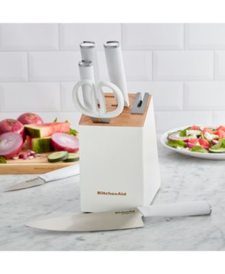 Classic 7-Pc. Japanese Steel Knife & Sharpener Block Set