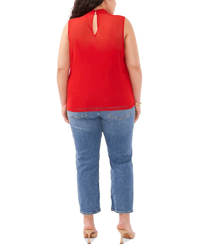 Vince Camuto Plus Size Sleeveless Mock-Neck Top - Macy's