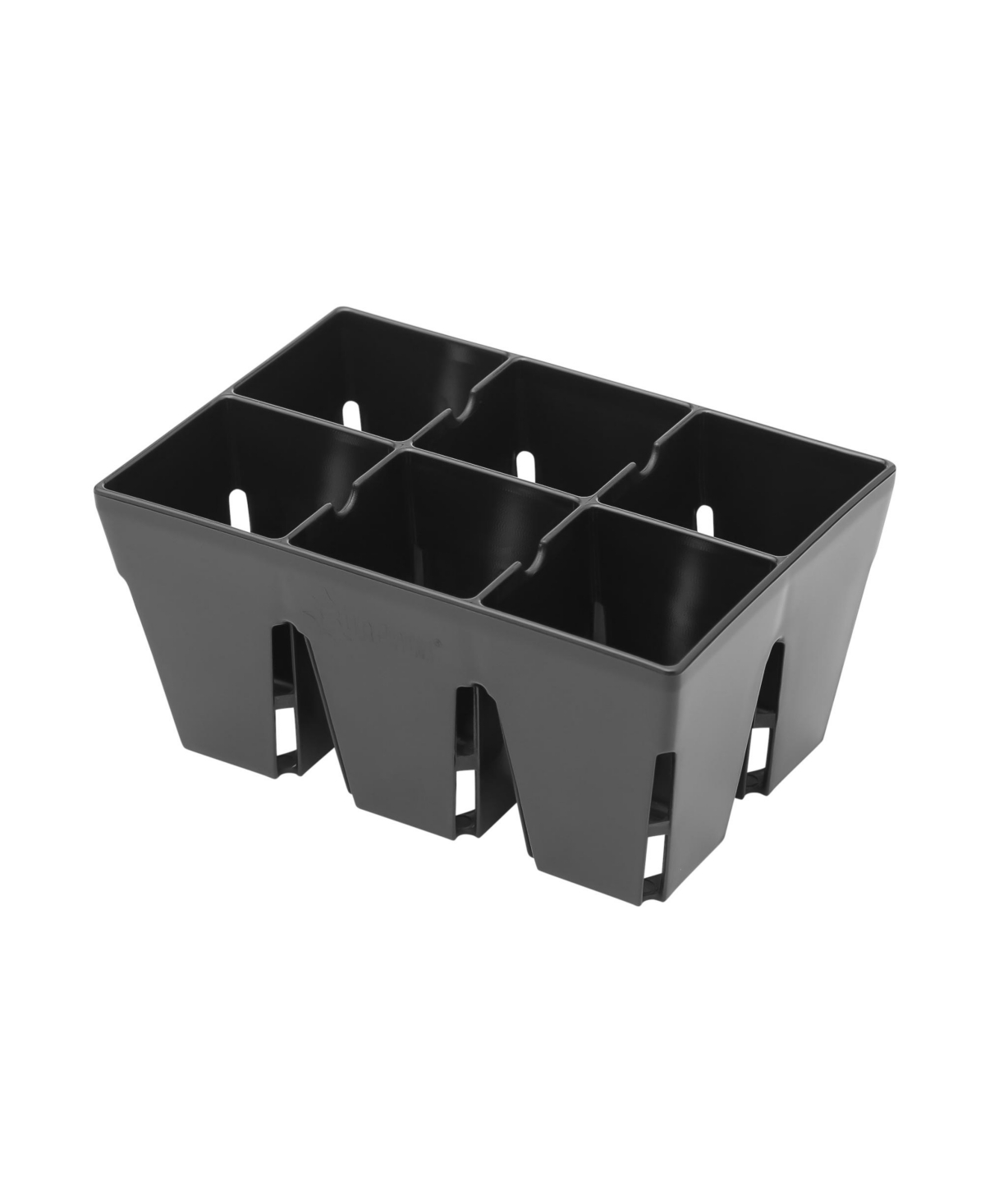 5 x 3.25in 6 Cell Mega Square Insert Tray, Black - Black