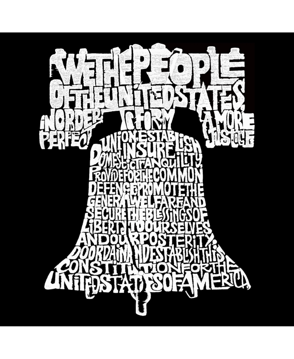 La Pop Art Boys Word Art Hooded Sweatshirt - Liberty Bell