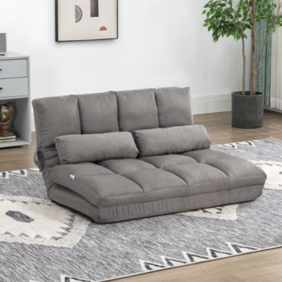 UOCFYK Convertible Ottoman Sofa With Storage, Modern Sackcloth Futon