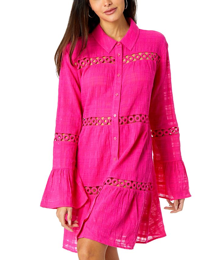 Multi Color Bell Sleeve Cover Up