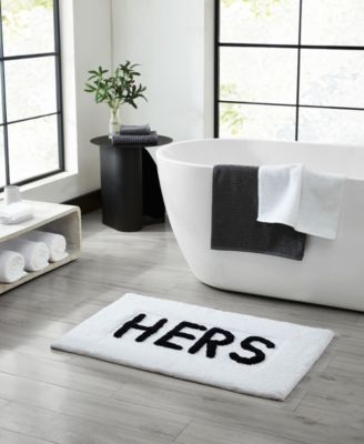 Hers Cotton Bath Rug, 21" x 34"