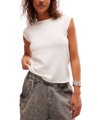 Free People - Women's Riley Cotton Raglan-Sleeve Top