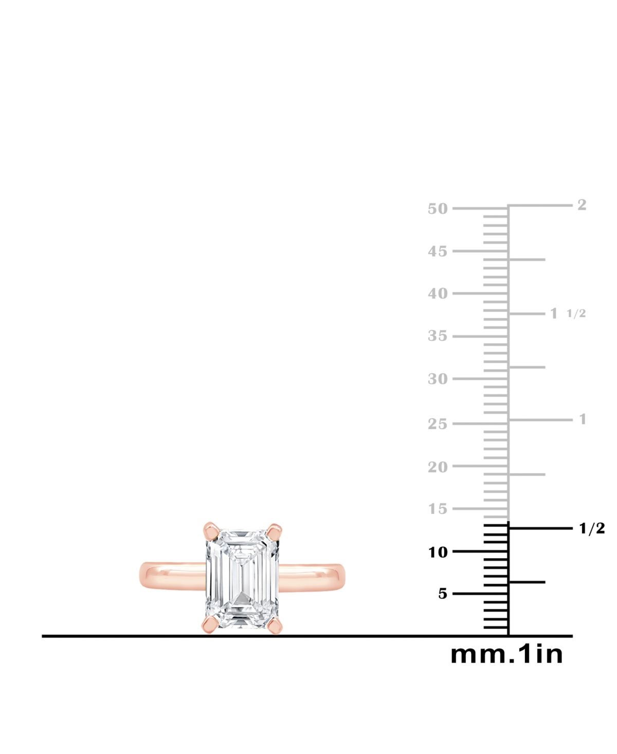 Badgley Mischka Certified Lab Grown Diamond Emerald-Cut Solitaire Engagement Ring (5 ct. t.w.) in 14k Gold