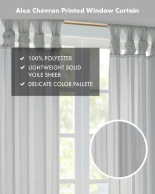 Ceres Twist Tab Voile Sheer Window Curtain Pair, 50"W x 95"L, 2 Pack