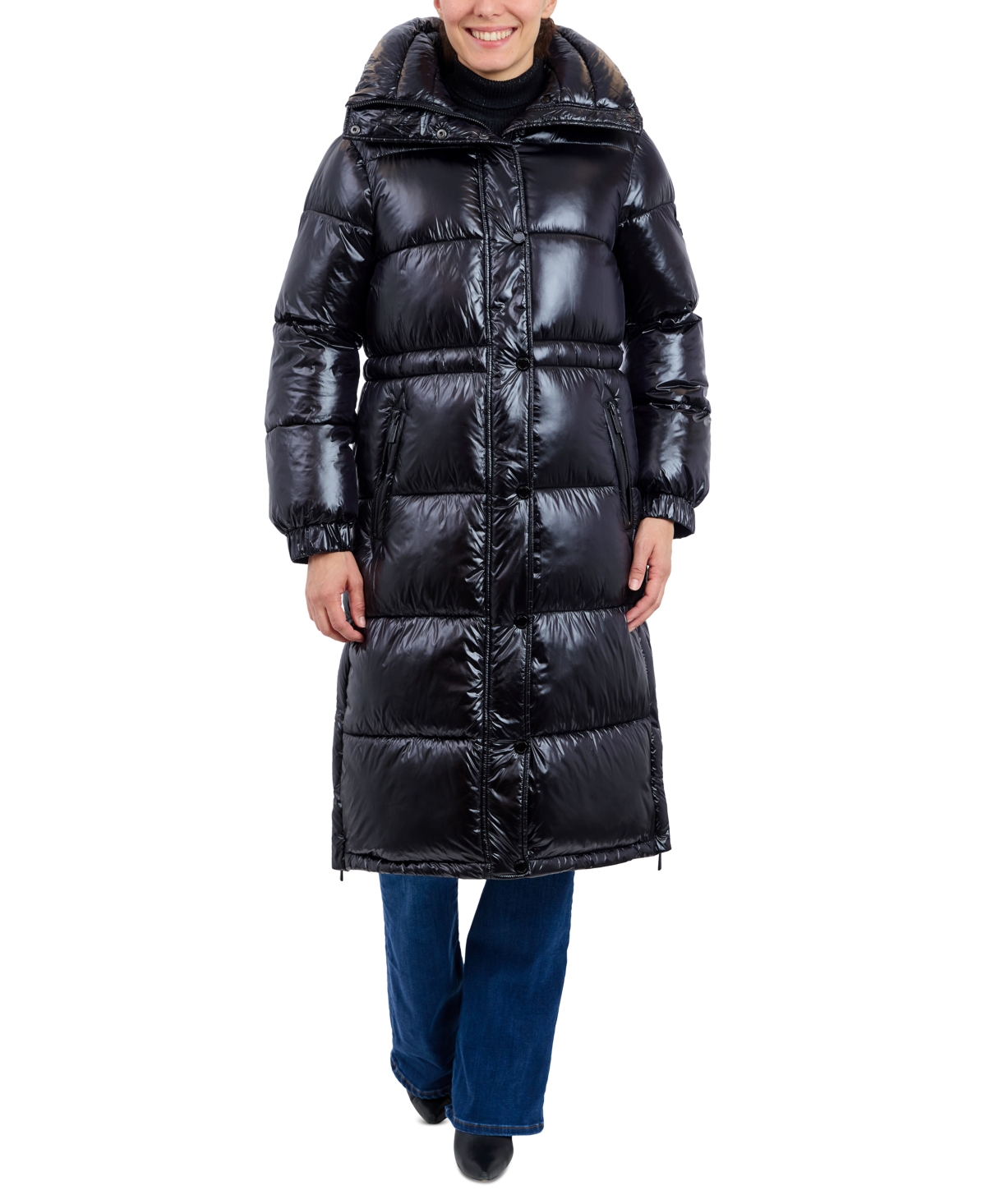 MICHAEL KORS MICHAEL MICHAEL KORS WOMEN'S SHINE HOODED ANORAK PUFFER COAT 
