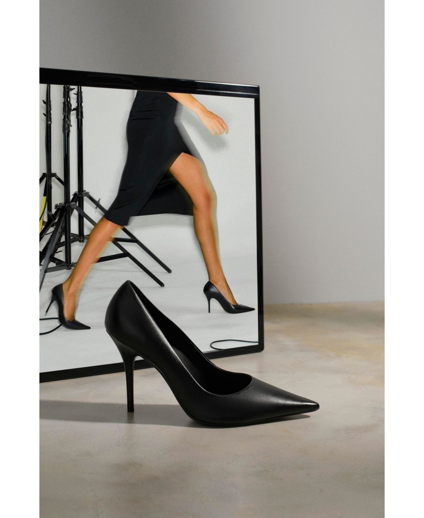Женские туфли Arezzo Emily High Stiletto Pumps, цвет: Чёрный кожаный — фото 10