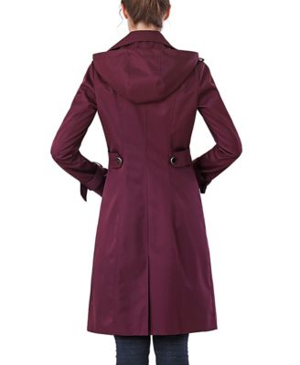 Women's Emma Water Resistant Hooded Trench Coat