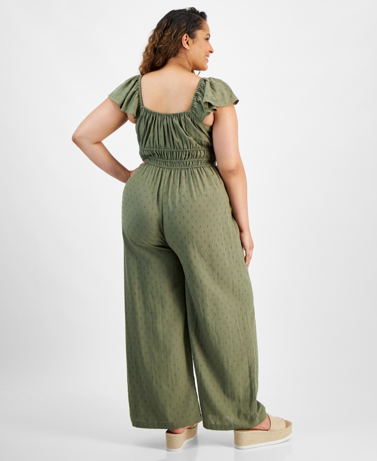 And Now This Trendy Plus Size Corset-Look Jumpsuit, Created for Macy's