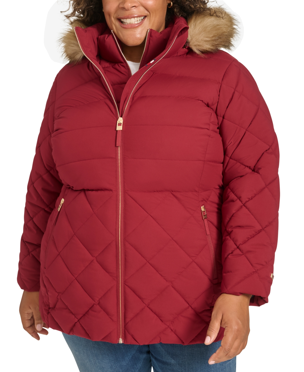 Tommy hilfiger women's plus size coats on sale