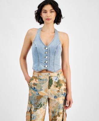 GUESS - Women's Piper Denim Halter Vest