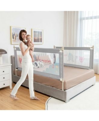 69in Toddlers Vertical Lifting Baby Bedrail Guard with Lock