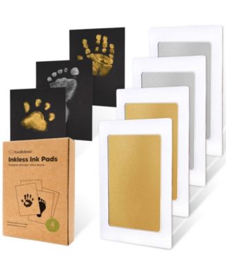 4pk Inkless Ink Pad for Baby Hand and Footprint Kit, Clean Touch Dog Paw, Dog Nose Print Kit, Baby & Pet Safe