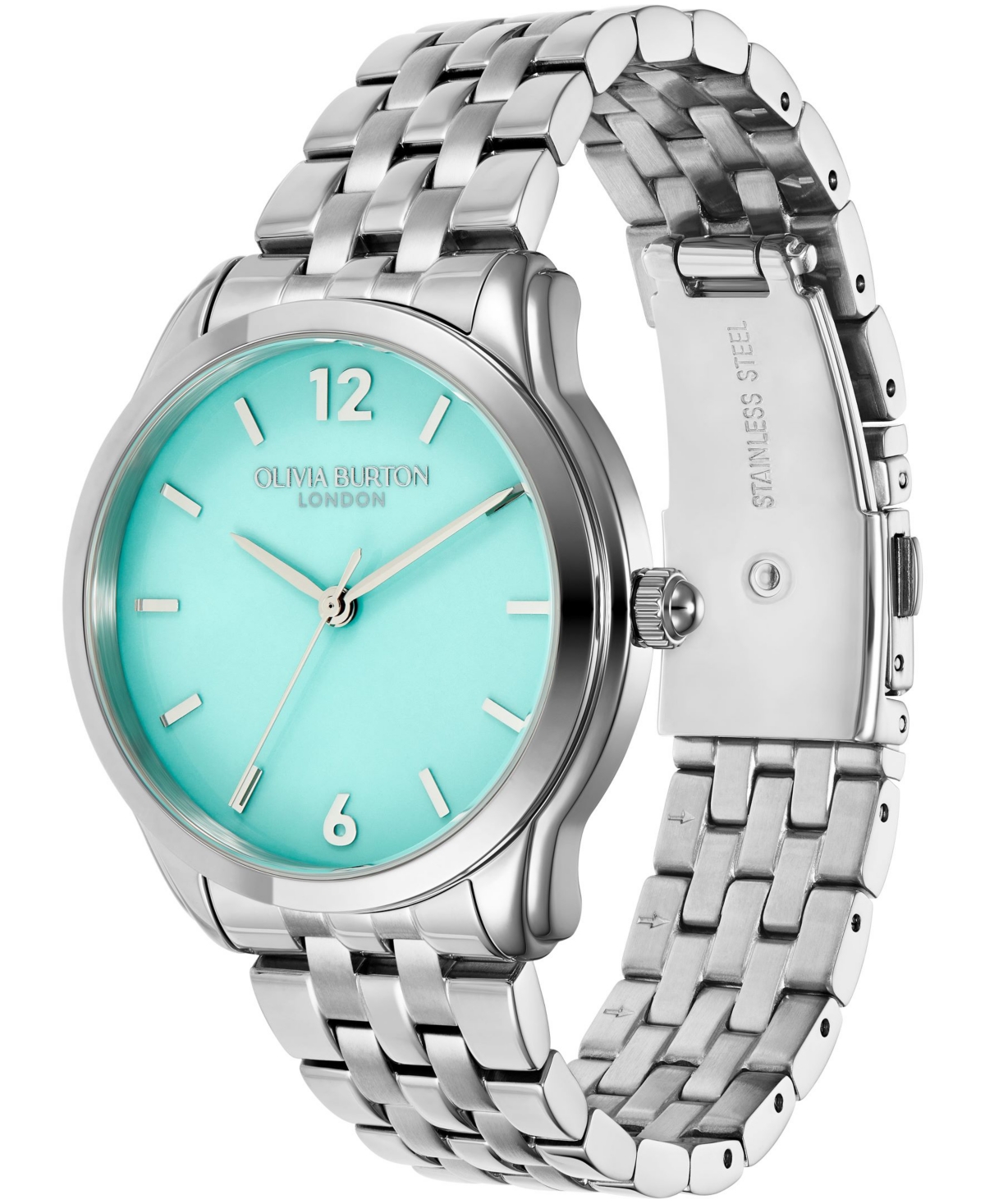 Shop Olivia Burton Women's Starlight Silver Stainless Steel Watch 36mm In Blue