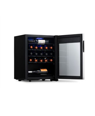 Freestanding 23 Bottle Compressor Wine Fridge in Stainless Steel, Adjustable Racks and Exterior Digital Thermostat