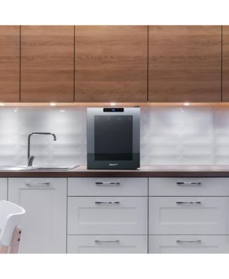 Shadow Series Wine Cooler Refrigerator 16 Bottle, Freestanding Mirrored Wine Fridge with Double-Layer Tempered Glass Door & Compressor Cooling for Reds, Whites, and Sparkling Wine, 39f-65f Digital Temperature Control