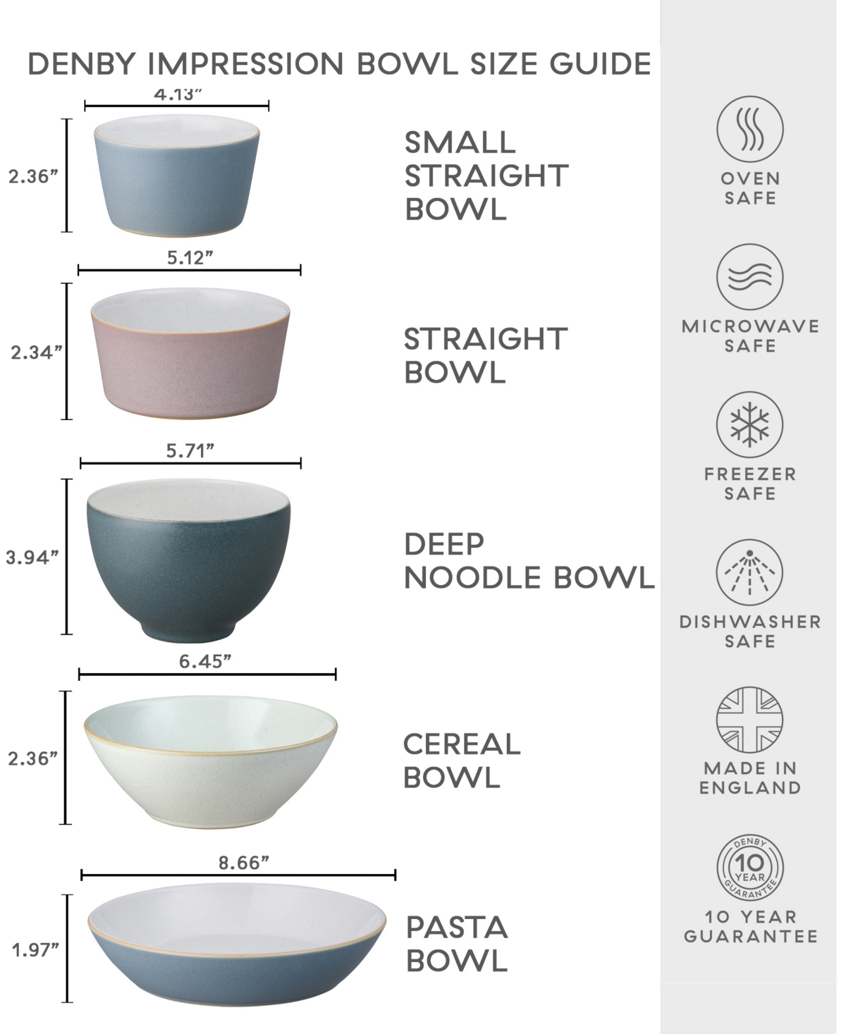 Denby Impression Cereal Bowl Set of