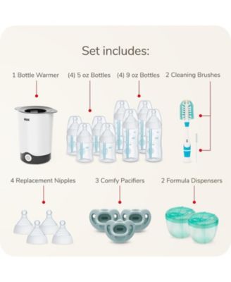 Smooth Flow Pro Anti-Colic Baby Bottles, Bottle Warmer & Accessories 20 Piece Gift Set