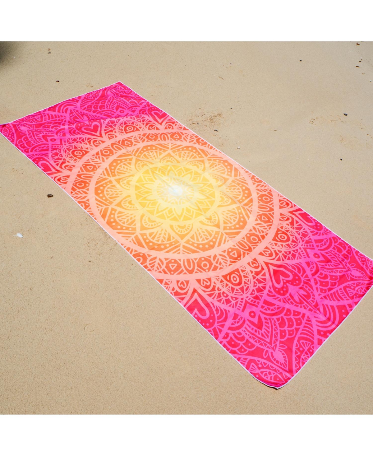Arkwright Home Mandala Beach Towel w/ Travel Bag - 30x70 - Color Options
