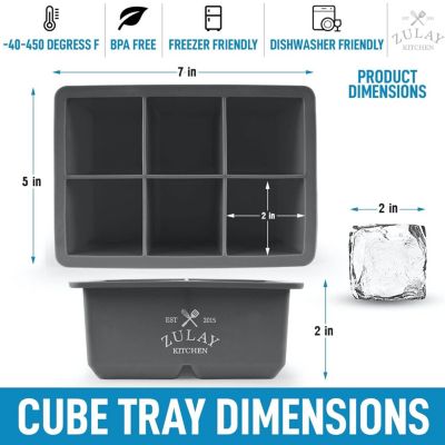 Silicone Ice Cube Tray Set of 2 with Lids