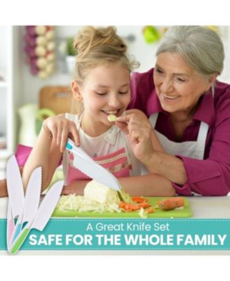 3-Piece Kids Knife Set for Real Cooking & Baking with Serrated Edges