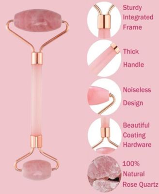 2-Pc. Rose Quartz Facial Roller Gift Set
