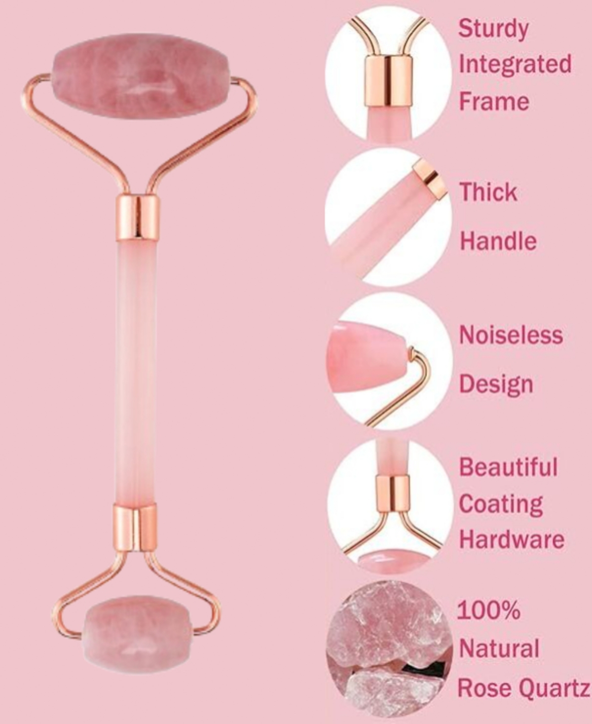 Lovery 2-pc. Rose Quartz Facial Roller Gift Set In No Color
